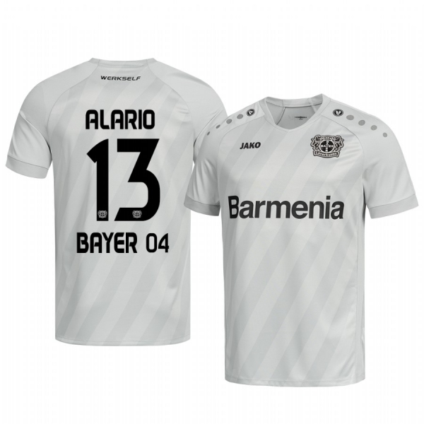 Bayer Leverkusen Lucas Alario White Away Jersey 19-20 Men's