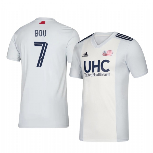 Gustavo Bou New England Revolution 2020-21 Away Men's White Short Sleeve Jersey