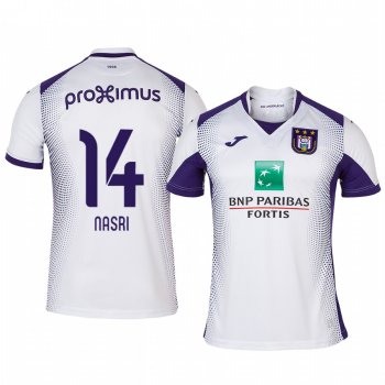 Samir Nasri Anderlecht 19-20 Away Men's White Short Sleeve Jersey