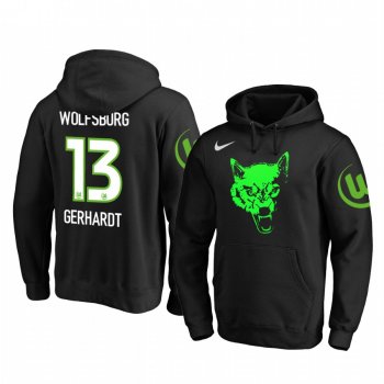 Yannick Gerhardt VfL Wolfsburg Iconic Dark Green Team Logo Pullover Hoodie