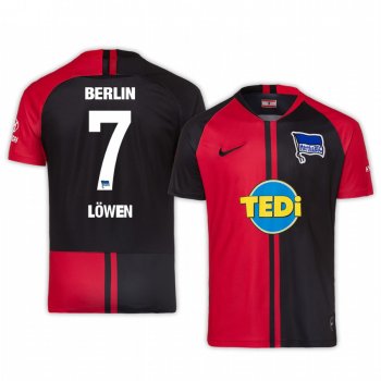 Hertha BSC Eduard Löwen Red Black Away Jersey 19-20 Men's