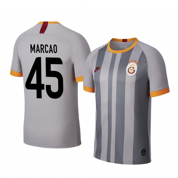 Marcao Teixeira Galatasaray 19-20 Gray Third Men's Short Sleeve Jersey