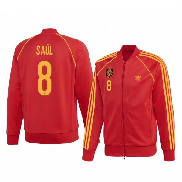 Saul Spain Red Team Pride Logo Full-Zip Long Sleeve Jacket