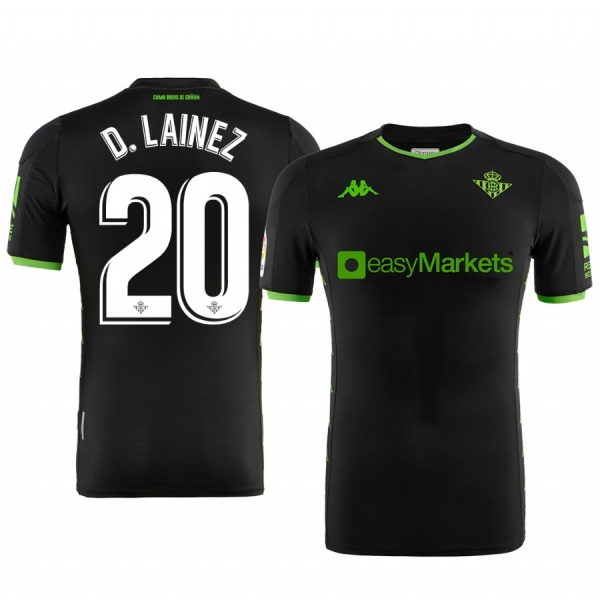 Real Betis Diego Lainez Men's Black Away Short Sleeve Jersey 19-20