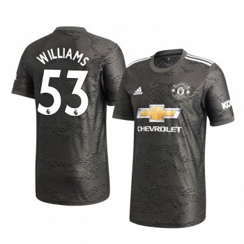 Brandon Williams Manchester United 2020-21 Away Men's Black Short Sleeve Jersey