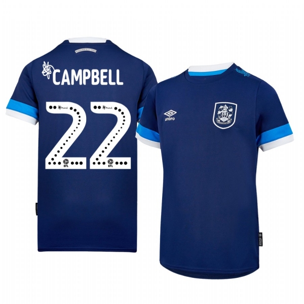 Huddersfield Town Fraizer Campbell 19-20 Away Men's Navy Short Sleeve Jersey