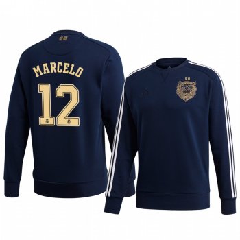 Marcelo Real Madrid 2020 Chinese New Year Blue Long Sleeve Pullover Sweatshirt