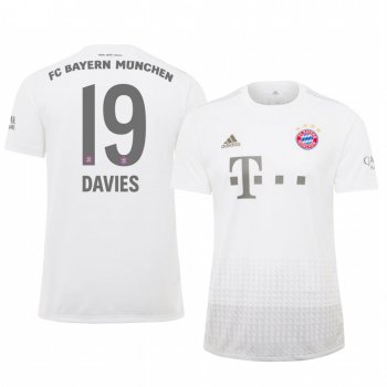 Bayern Munich Alphonso Davies White Away Jersey 19-20 Men's