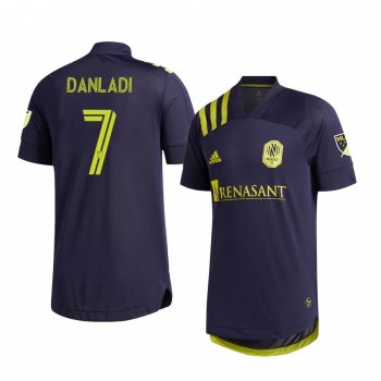 Nashville SC Abu Danladi Away Men's Authentic Short Sleeve Jersey 2020