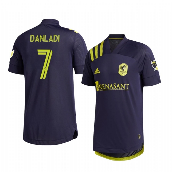 Nashville SC Abu Danladi Away Men's Authentic Short Sleeve Jersey 2020