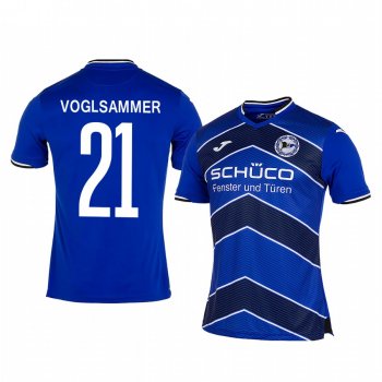 Andreas Voglsammer Arminia Bielefeld 19-20 Blue Home Men's Short Sleeve Jersey