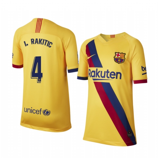 Youth Barcelona Ivan Rakitic Away Short Sleeve Jersey 19-20