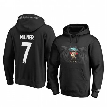 James Milner Liverpool Black Classic Pullover Hoodie - Men's