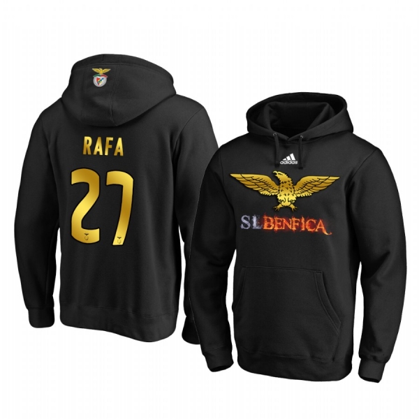 Rafa Silva Benfica Black Gold Logo Pullover Hoodie