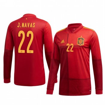 Jesus Navas Spain 2020 Red Home Replica Jersey Men's