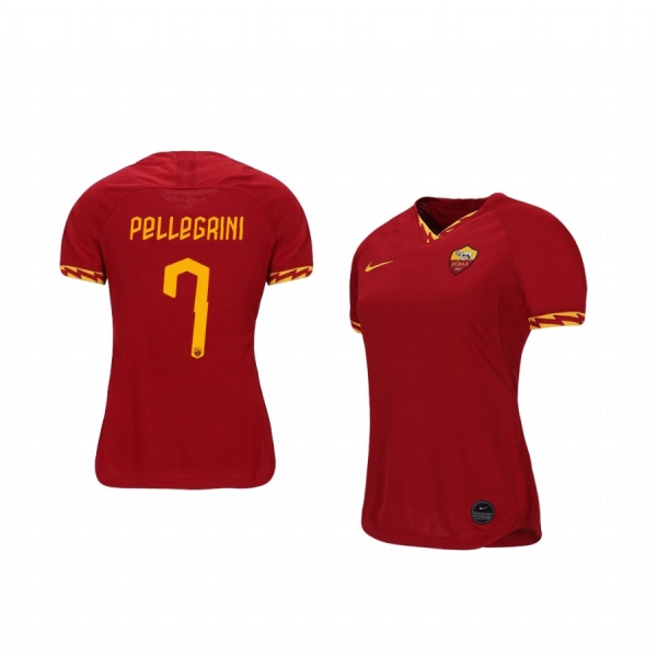 Women's AS Roma Lorenzo Pellegrini 19-20 Home Short Sleeve Jersey