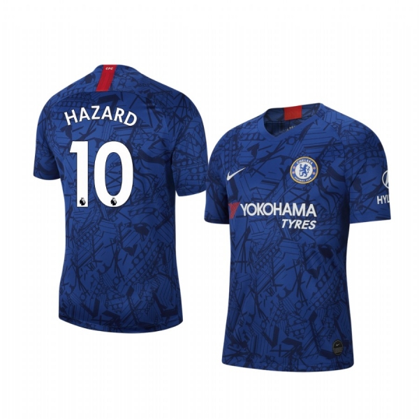 Men's Eden Hazard Chelsea Home Short Sleeve Jersey 19-20