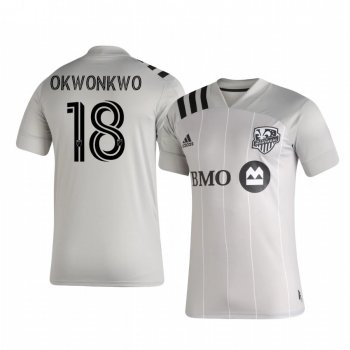 Orji Okwonkwo Montreal Impact 2020-21 Away Replica Short Sleeve Gray Jersey