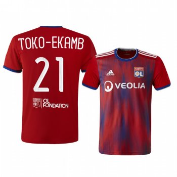 Karl Toko Ekambi Olympique Lyonnais 19-20 Third Men's Red Alternate Short Sleeve Jersey