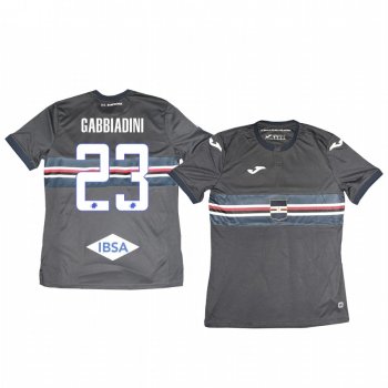 Manolo Gabbiadini Sampdoria 19-20 Third Men's Black Short Sleeve Jersey