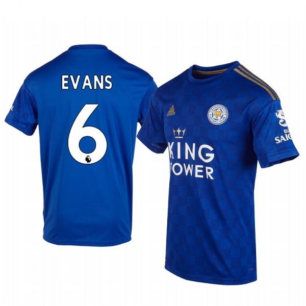 Men's Jonny Evans Leicester City Home Short Sleeve Jersey 19-20