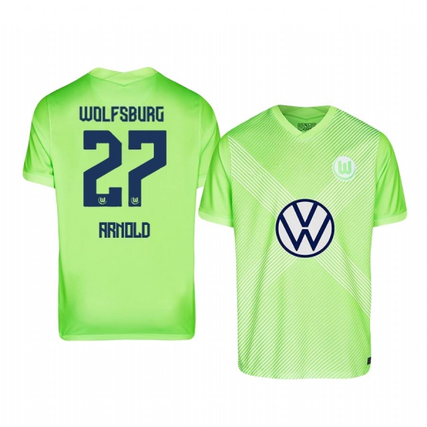 Maximilian Arnold VfL Wolfsburg 2020-21 Away Men's Green Short Sleeve Jersey