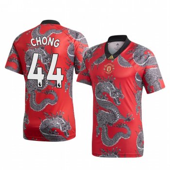 Tahith Chong Manchester United 2020 Red Chinese New Year Dragon Short Sleeve Jersey