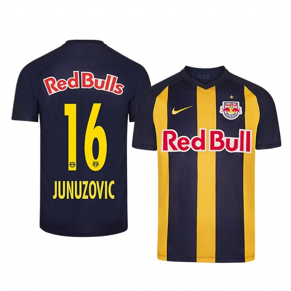 Zlatko Junuzovic Red Bull Salzburg Away Navy Yellow Short Sleeve Jersey