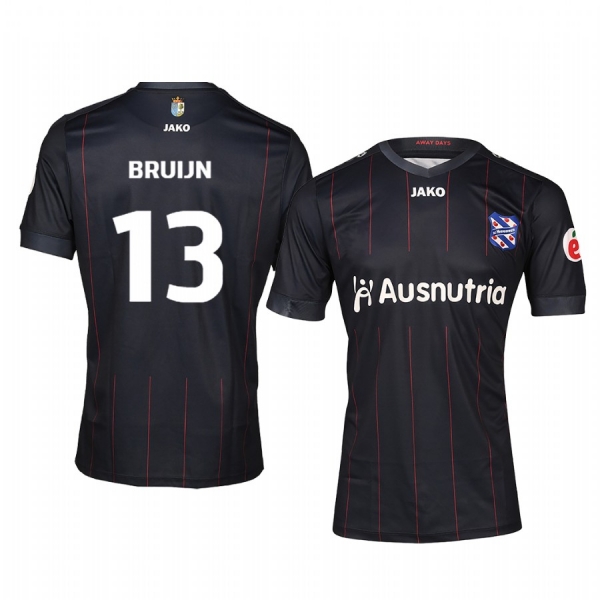 SC Heerenveen Jordy Bruijn 19-20 Away Men's Black Short Sleeve Jersey