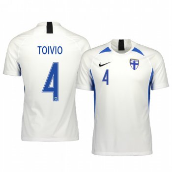 Finland Joona Toivio Men's 2020 Home Authentic Short Sleeve Jersey