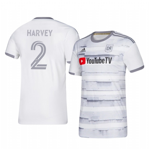 Jordan Harvey Los Angeles FC 2020-21 Away Men's White Short Sleeve Jersey