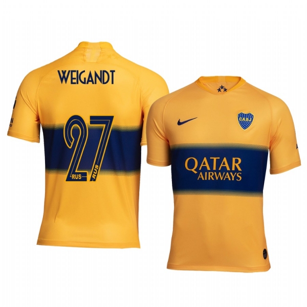 Boca Juniors Marcelo Weigandt Men's 19-20 Away Replica Short Sleeve Jersey