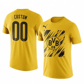 Men's Custom Borussia Dortmund Iconic Logo Home Short Sleeve T-shirt