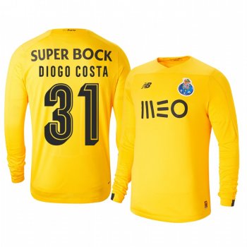 Porto Diogo Costa Yellow Goalkeeper Third Jersey 19-20 Men's