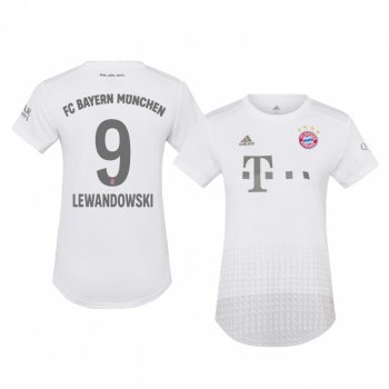 Women's Bayern Munich Robert Lewandowski White Away Jersey 19-20