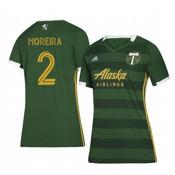 Women's Portland Timbers Jorge Moreira Green Primary Short Sleeve Jersey 2020