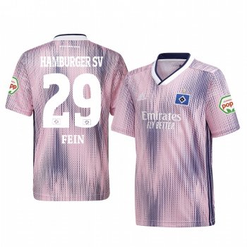 Hamburger SV Adrian Fein 19-20 Away Men's Pink Short Sleeve Jersey