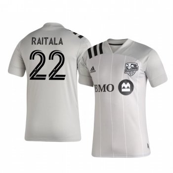 Jukka Raitala Montreal Impact 2020-21 Away Replica Short Sleeve Gray Jersey