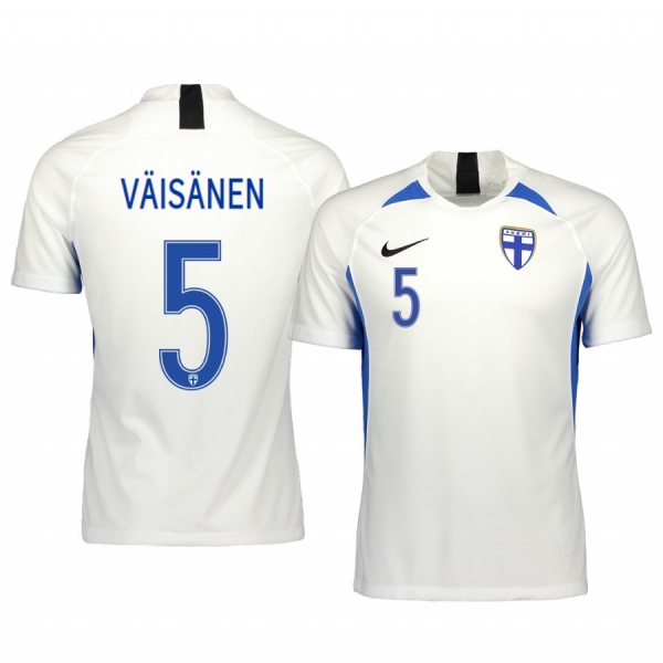 Finland Leo Vaisanen Men's 2020 Home Authentic Short Sleeve Jersey