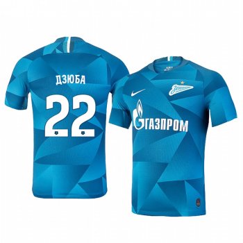 Artem Dzyuba Zenit Saint Petersburg Home Blue Short Sleeve Jersey