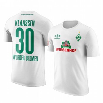 Men's Davy Klaassen Werder Bremen Away Team Logo Short Sleeve T-Shirt