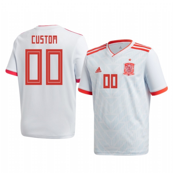 Youth 2018 World Cup Spain Custom Youth Away Official Jersey