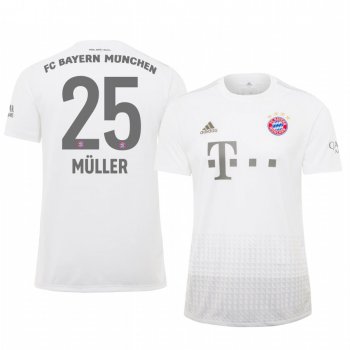 Bayern Munich Thomas Muller White Away Jersey 19-20 Men's