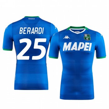 Domenico Berardi U.S. Sassuolo Calcio 2019-20 Blue Third Men's Short Sleeve Jersey