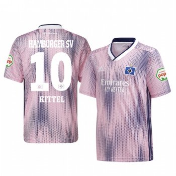 Hamburger SV Sonny Kittel 19-20 Away Men's Pink Short Sleeve Jersey