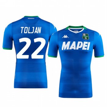 Jeremy Toljan U.S. Sassuolo Calcio 2019-20 Blue Third Men's Short Sleeve Jersey