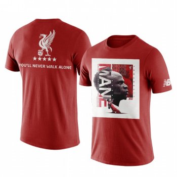 Men's Sadio Mané Liverpool Art Graphics Official Short Sleeve T-shirt