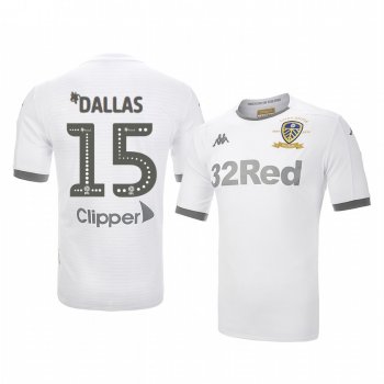 Stuart Dallas Leeds United Home White 100 Year Crest Jersey