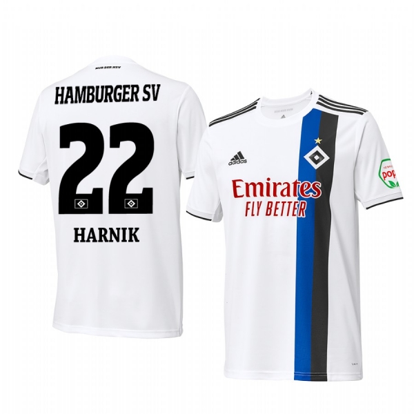 Hamburger SV Martin Harnik 19-20 Home Men's White Short Sleeve Jersey