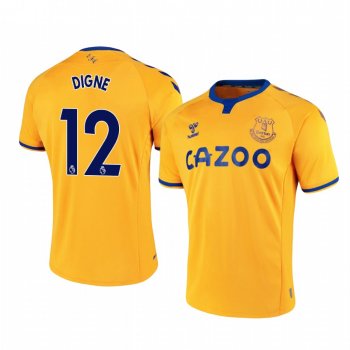 Lucas Digne Everton 2020-21 Away Men's Yellow Short Sleeve Jersey